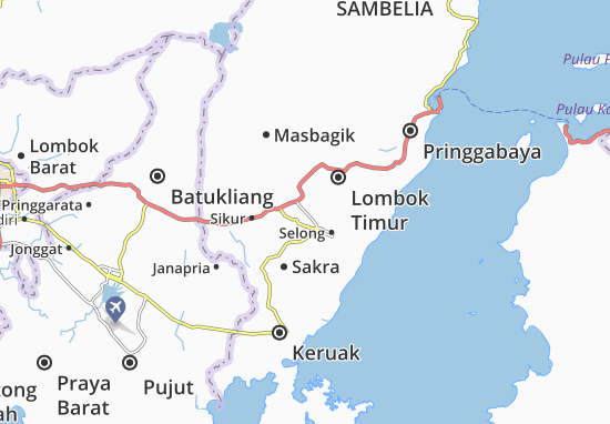 Karte Stadtplan Sukamulia