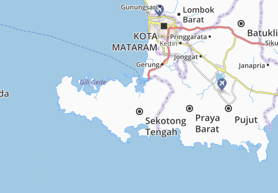 Karte Stadtplan Sekotong Tengah
