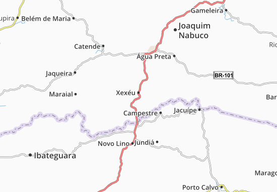 Karte Stadtplan Xexéu