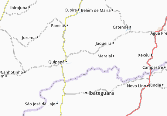 Kaart Plattegrond São Benedito do Sul