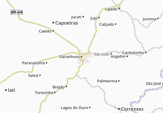 Karte Stadtplan Garanhuns