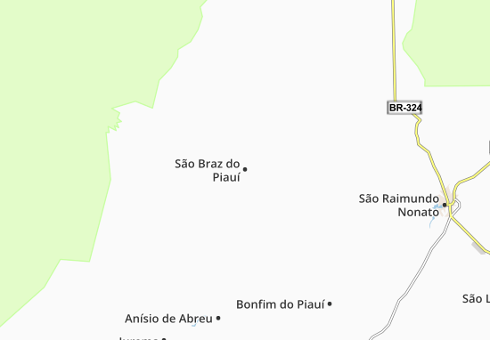 Karte Stadtplan São Braz do Piauí