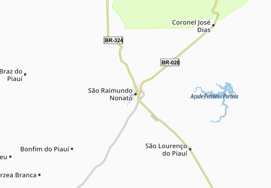 Kaart Plattegrond São Raimundo Nonato