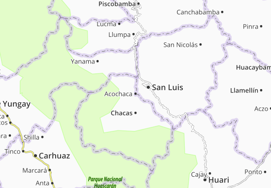 Karte Stadtplan Acochaca