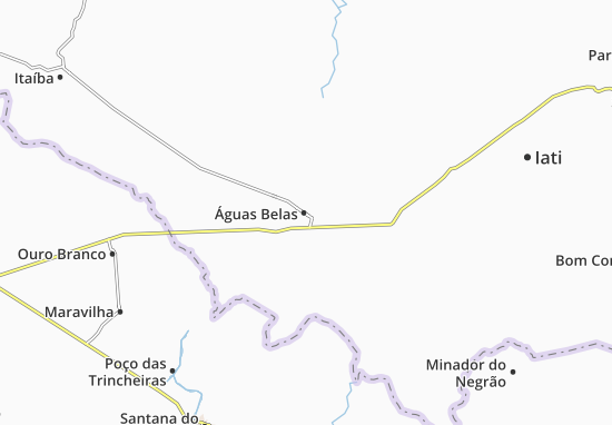Kaart Plattegrond Águas Belas