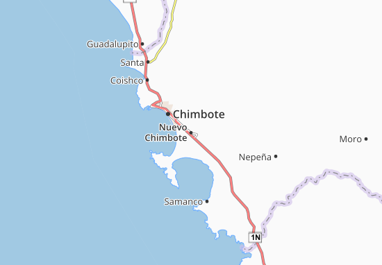 Karte Stadtplan Nuevo Chimbote