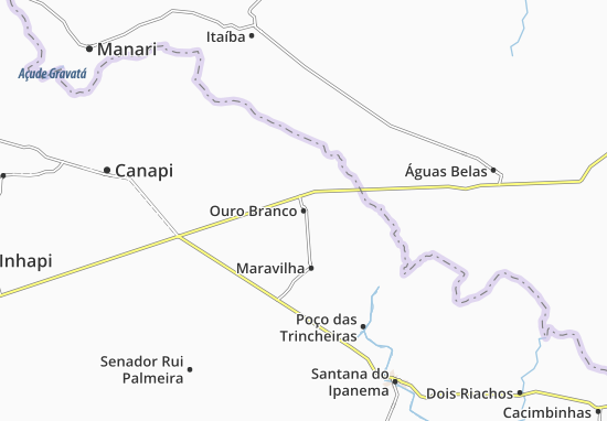 Kaart Plattegrond Ouro Branco