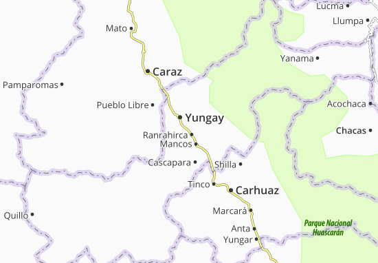 Kaart Plattegrond Yungay