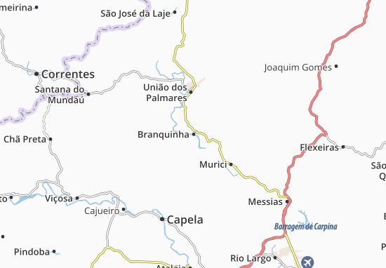 Karte Stadtplan Branquinha