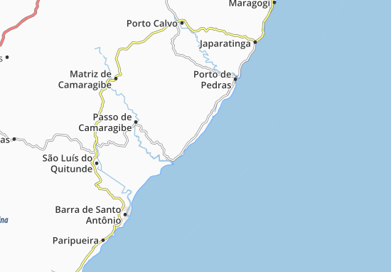 Kaart Plattegrond São Miguel dos Milagres