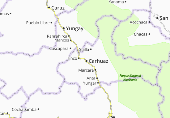 Kaart Plattegrond Carhuaz