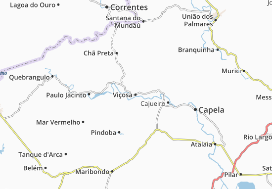 Karte Stadtplan Viçosa
