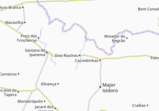 Karte Stadtplan Dois Riachos