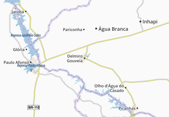 Kaart Plattegrond Delmiro Gouveia