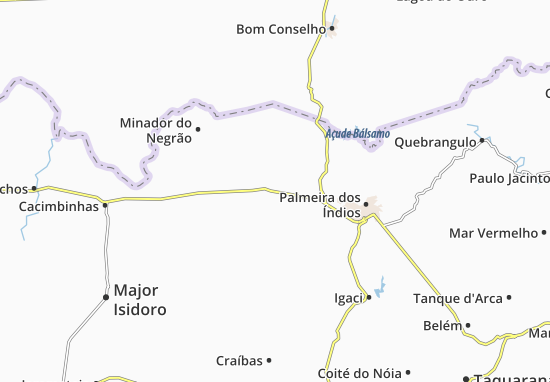 Karte Stadtplan Estrela de Alagoas