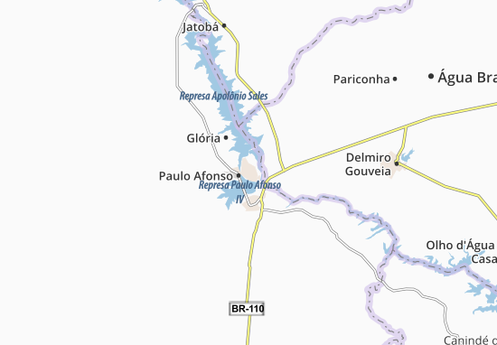 Paulo Afonso Map