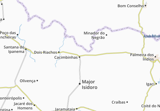 Karte Stadtplan Cacimbinhas
