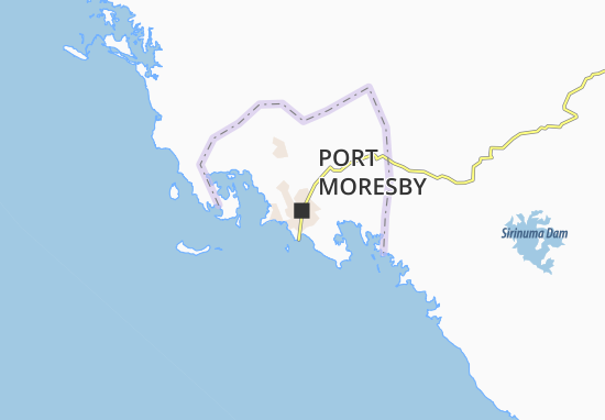 Kaart Plattegrond Port Moresby