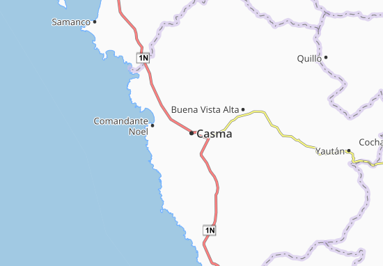 Karte Stadtplan Casma