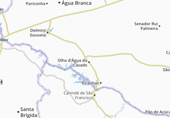 Kaart Plattegrond Olho d&#x27;Água do Casado