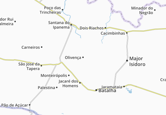 Kaart Plattegrond Olivença