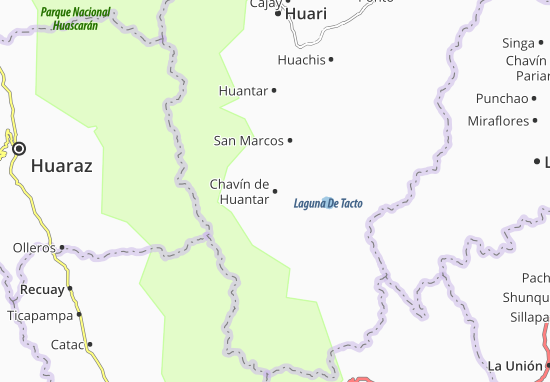 Karte Stadtplan Chavín de Huantar