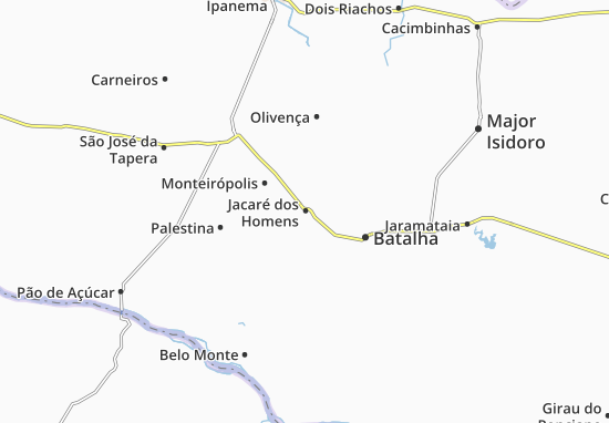 Jacaré dos Homens Map