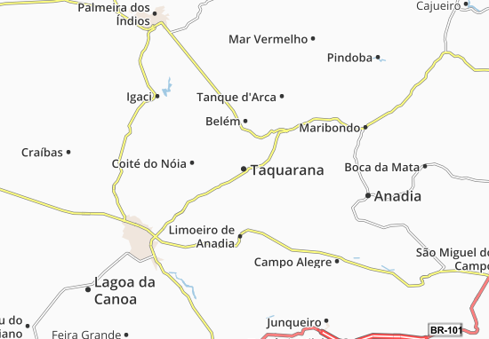 Mapa Taquarana
