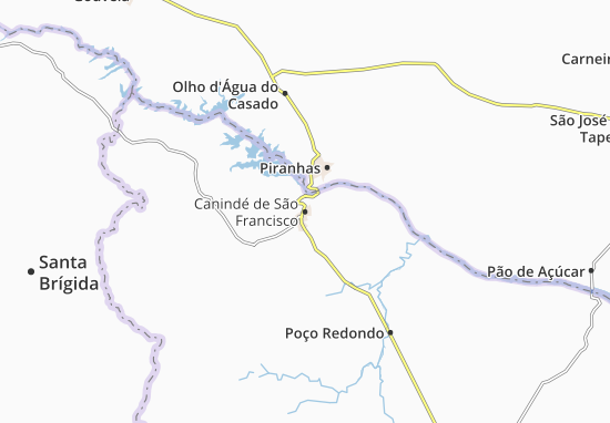 Canindé de São Francisco Map