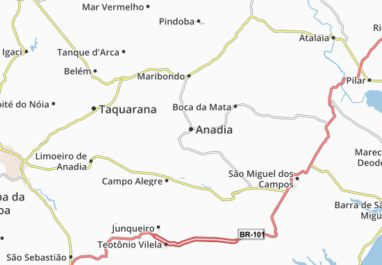 Mapa Anadia