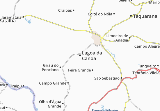 Lagoa da Canoa Map