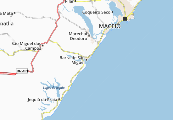 Karte Stadtplan Barra de São Miguel