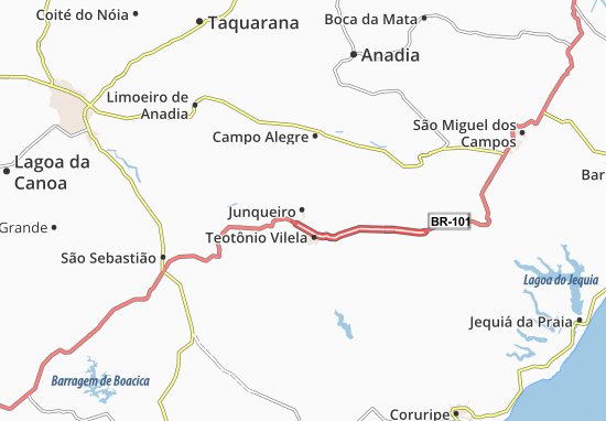 Karte Stadtplan Junqueiro
