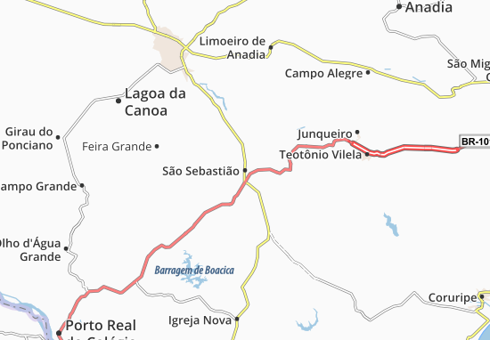 Kaart Plattegrond São Sebastião