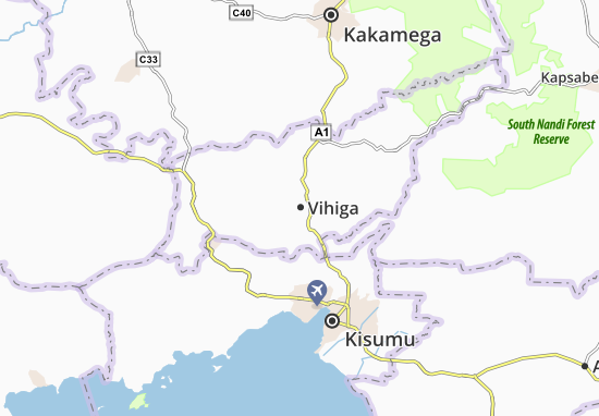 Karte Stadtplan Vihiga