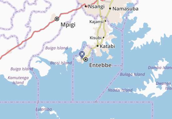 Mapa Entebbe