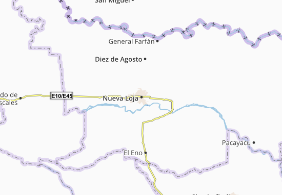 Karte Stadtplan Nueva Loja