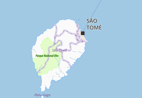 Karte Stadtplan Àgua Tomé