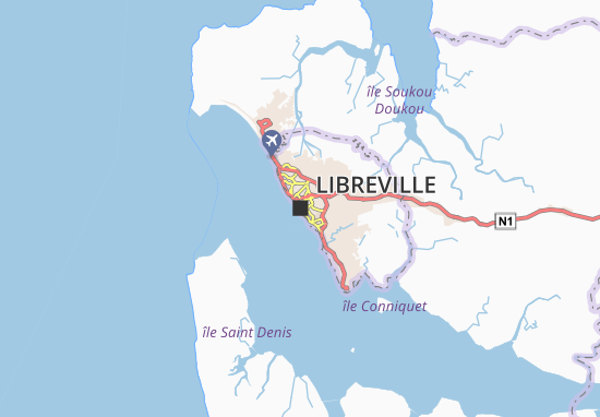 Mapa Libreville