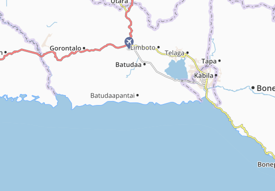 Karte Stadtplan Batudaapantai