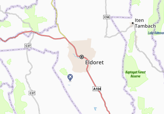 Karte Stadtplan Eldoret
