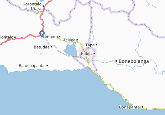 Karte Stadtplan Kota Gorontalo