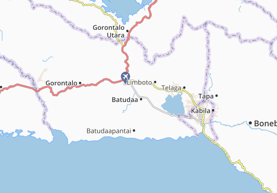 Kaart Plattegrond Batudaa