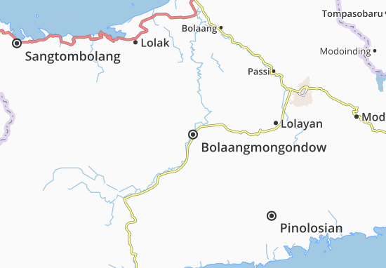 Karte Stadtplan Bolaangmongondow