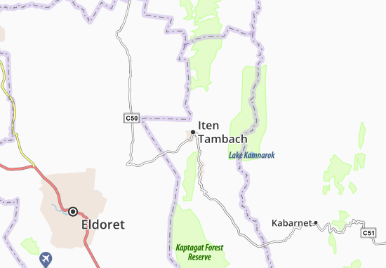 Mapa Iten Tambach