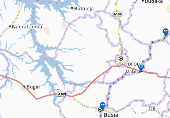Mapa West Budama