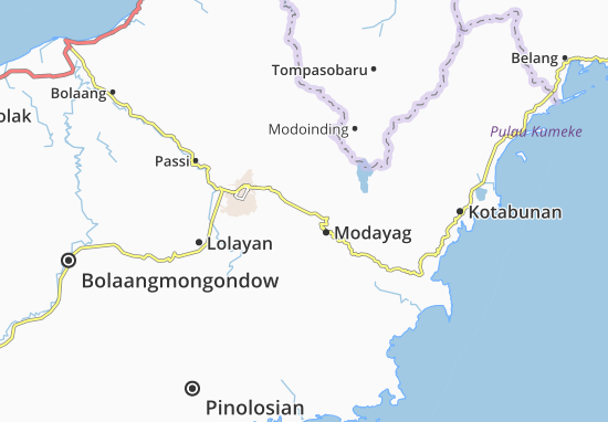 Karte Stadtplan Modayag