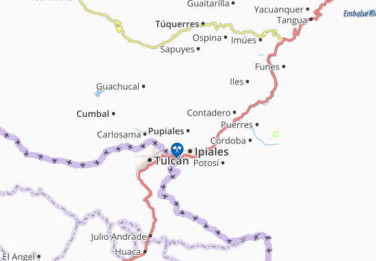 Pupiales Map