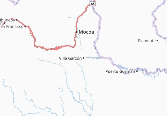 Villa Garzón Map