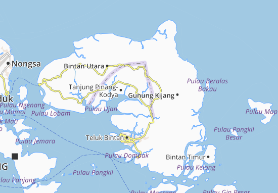 Kaart Plattegrond Tanjung Pinang Timur